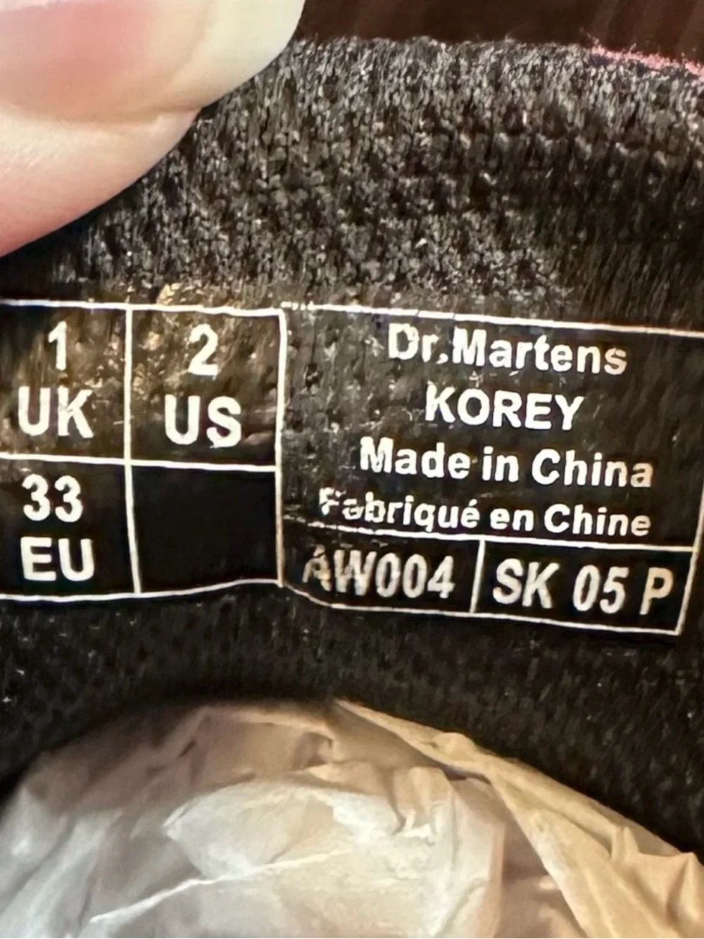 Dr Martens Korey Canvas Kids Shoes Size 2 Doc Martens Youth Dressy School Unisex